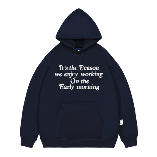 heavyweight typography print hooded